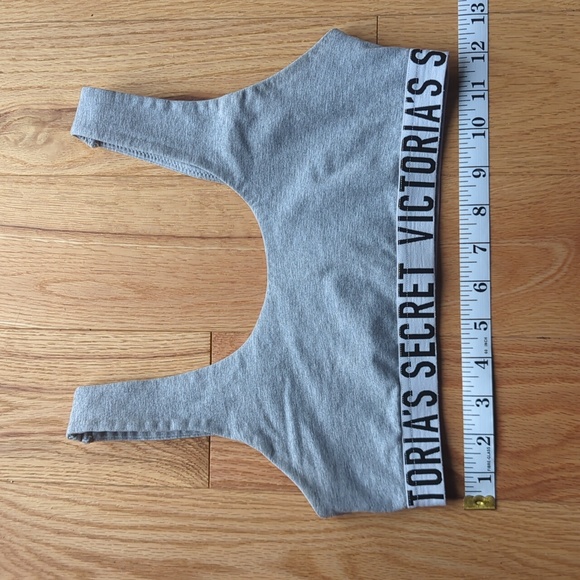 Victoria's Secret. Logoed Grey Bralette. Size Medium. - Picture 6 of 8